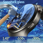 2025 New Nursing Grade Smart Watch Blood oxygen Blood Lipid Uric Acid ECG+PPG Body Temperature Bluetooth Call Health Smartwatch